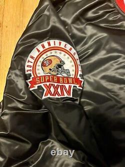NEW Starter San Francisco 49ers Black Jacket Size L Large 30th Anniv XXIV SF Sz