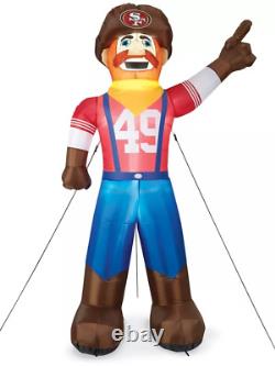 NEW ULine LED Lit 7-ft Inflatable Football Team Mascot San Francisco 49ers NFL