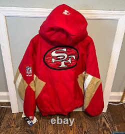 NEW! Vintage San Francisco 49ers Starter ProLine Pullover Jacket Mens Size XL
