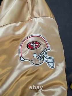 NFL Brand San Francisco 49ers Forty Niners Gold Satin Jacket