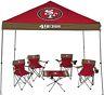 NFL Football San Francisco 49ers 9 X 9 Canopy Tent Tailgate Kit, 4 Chairs + Table
