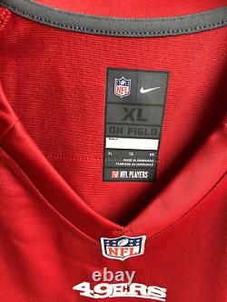 NFL Joe Montana 16 San Francisco 49ers Nike On Field Red Jersey Men XL
