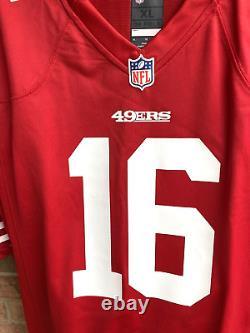 NFL Joe Montana 16 San Francisco 49ers Nike On Field Red Jersey Men XL