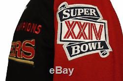 NFL Men's San Francisco 49ers 5 Time Super Bowl Champions Wool Reversible Jacket