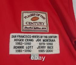 NFL SAN FRANCISCO 49ers Players of the Century Jersey Size 52 XL Red Stitched
