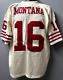 NFL San Francisco 49ers #16 Joe Montana Mitchell & Ness Cream Chainstitch Legacy