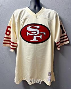 NFL San Francisco 49ers #16 Joe Montana Mitchell & Ness Cream Chainstitch Legacy