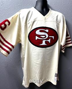 NFL San Francisco 49ers #16 Joe Montana Mitchell & Ness Cream Chainstitch Legacy