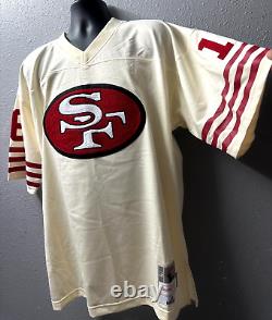 NFL San Francisco 49ers #16 Joe Montana Mitchell & Ness Cream Chainstitch Legacy