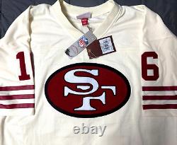 NFL San Francisco 49ers #16 Joe Montana Mitchell & Ness Cream Chainstitch Legacy