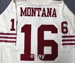 NFL San Francisco 49ers #16 Joe Montana Mitchell & Ness Cream Chainstitch Legacy