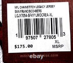 NFL San Francisco 49ers #16 Joe Montana Mitchell & Ness Cream Chainstitch Legacy