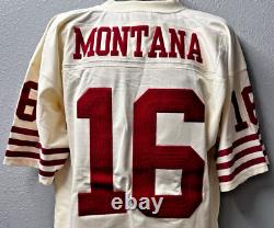 NFL San Francisco 49ers #16 Joe Montana Mitchell & Ness Cream Chainstitch Legacy