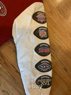 NFL San Francisco 49ers 5 Time Super Bowl Champions Varsity Jacket L (RARE) NWT