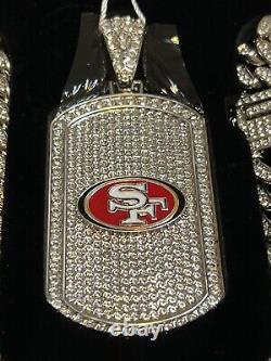 NFL San Francisco 49ers Bling Dog Tag Necklace