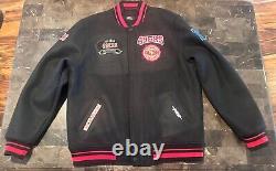 NFL San Francisco 49ers Crest Emblem Men's Rib Wool Varsity Jacket