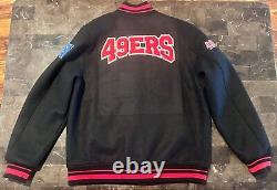 NFL San Francisco 49ers Crest Emblem Men's Rib Wool Varsity Jacket