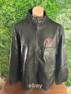 NFL San Francisco 49ers Football Leather Jacket Reebok Size 2XL