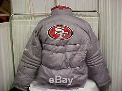 NFL San Francisco 49ers Game Worn Reebok On Field Gray Goose Down Jacket Sz XL