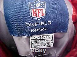 NFL San Francisco 49ers Game Worn Reebok On Field Gray Goose Down Jacket Sz XL