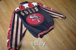 NFL San Francisco 49ers Jeff Hamilton Genuine Mens Leather Jacket Large Size L