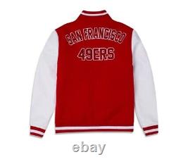 NFL San Francisco 49ers Men's New Era $179 Letterman Varsity Jacket Lg NWT P385