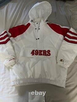 NFL San Francisco 49ers Men's Starter Jacket 75th Anniversary HalfSnap Size XL