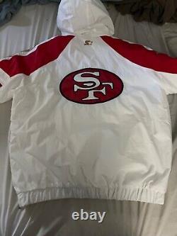 NFL San Francisco 49ers Men's Starter Jacket 75th Anniversary HalfSnap Size XL