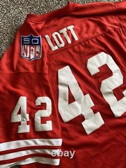 NFL San Francisco 49ers Mitchell & Ness Throwback 1989 Ronnie Lott #42 SZ 3X VTG