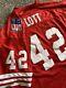 NFL San Francisco 49ers Mitchell & Ness Throwback 1989 Ronnie Lott #42 SZ 3X VTG