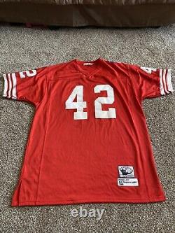 NFL San Francisco 49ers Mitchell & Ness Throwback 1989 Ronnie Lott #42 SZ 3X VTG