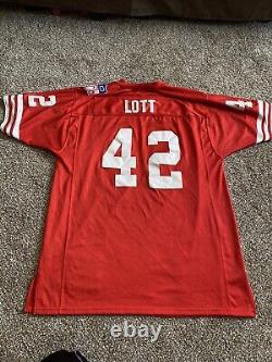 NFL San Francisco 49ers Mitchell & Ness Throwback 1989 Ronnie Lott #42 SZ 3X VTG