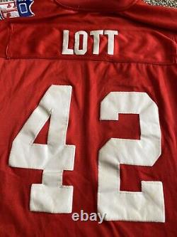 NFL San Francisco 49ers Mitchell & Ness Throwback 1989 Ronnie Lott #42 SZ 3X VTG