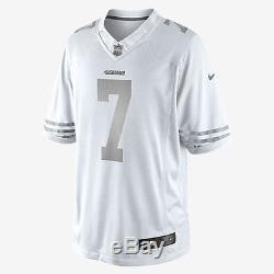 NFL San Francisco 49ers Nike 607047 Platinum Jersey Colin Kaepernick 7 $160 Nwt