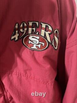 NFL San Francisco 49ers Red Starter Jacket Men's Size XL Puffer Full Zip & Snap