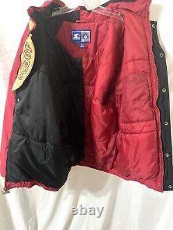 NFL San Francisco 49ers Red Starter Jacket Men's Size XL Puffer Full Zip & Snap