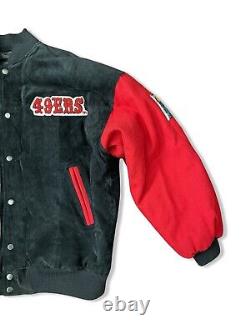 NFL San Francisco 49ers Rugby Club G-III Carl Banks Suede/Leather Jacket