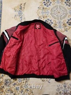 NFL San Francisco 49ers Suede 3XL Leather Bomber Varsity Jacket Spell Out Size