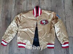 NFL San Francisco 49ers Vintage 80sReversible Bomber Style Varsity Satin Jacket