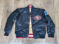 NFL San Francisco 49ers Vintage 80sReversible Bomber Style Varsity Satin Jacket