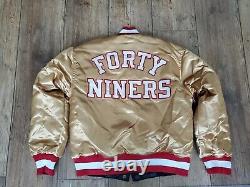 NFL San Francisco 49ers Vintage 80sReversible Bomber Style Varsity Satin Jacket