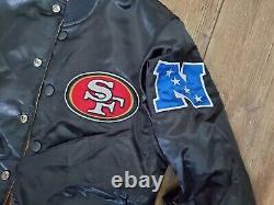 NFL San Francisco 49ers Vintage 80sReversible Bomber Style Varsity Satin Jacket