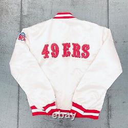 NFL San Francisco San Francisco 49ers 80s Satin Jacket 80s Style Embroidery logo