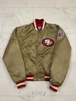 NFL Starter Jacket Gold satin SAN FRANCISCO 49ers Vintage 80s 90s L Bomber