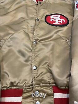 NFL Starter Jacket Gold satin SAN FRANCISCO 49ers Vintage 80s 90s L Bomber