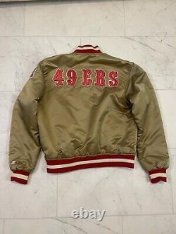 NFL Starter Jacket Gold satin SAN FRANCISCO 49ers Vintage 80s 90s L Bomber