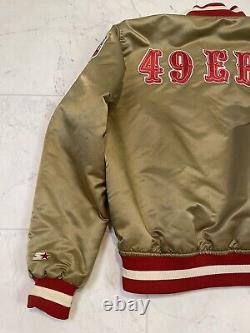 NFL Starter Jacket Gold satin SAN FRANCISCO 49ers Vintage 80s 90s L Bomber