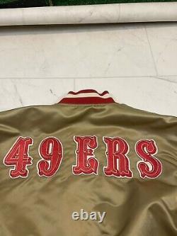 NFL Starter Jacket Gold satin SAN FRANCISCO 49ers Vintage 80s 90s L Bomber