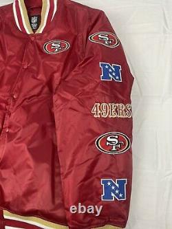 NFL Team Apparel San Francisco 49ers NFL Satin Jacket Men's Size 2XL NWT