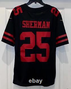 NIKE San Francisco 49ers Sherman #25 Black Red Alt Vapor Football Jersey Mens L